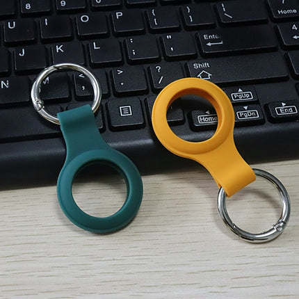 Silicone Case with Keychain Ring for AirTag(Light Green)-garmade.com