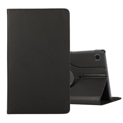 For Samsung Galaxy A7 Lite T220 360 Degree Rotation Litchi Texture Flip Leather Case with Holder(Black)-garmade.com
