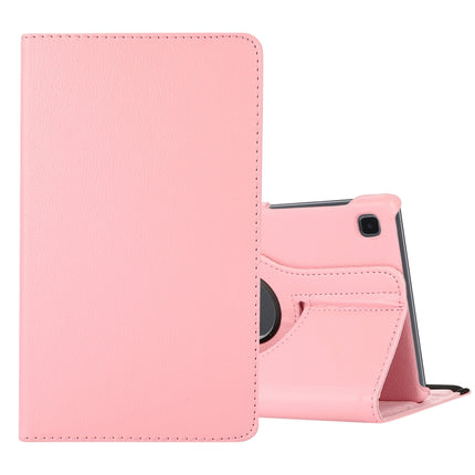 For Samsung Galaxy A7 Lite T220 360 Degree Rotation Litchi Texture Flip Leather Case with Holder(Pink)-garmade.com