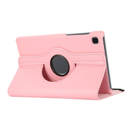 For Samsung Galaxy A7 Lite T220 360 Degree Rotation Litchi Texture Flip Leather Case with Holder(Pink)-garmade.com
