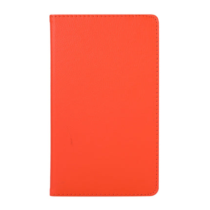 For Samsung Galaxy A7 Lite T220 360 Degree Rotation Litchi Texture Flip Leather Case with Holder(Orange)-garmade.com