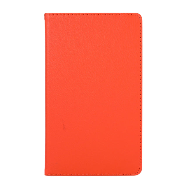 For Samsung Galaxy A7 Lite T220 360 Degree Rotation Litchi Texture Flip Leather Case with Holder(Orange)-garmade.com