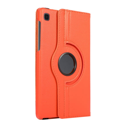 For Samsung Galaxy A7 Lite T220 360 Degree Rotation Litchi Texture Flip Leather Case with Holder(Orange)-garmade.com