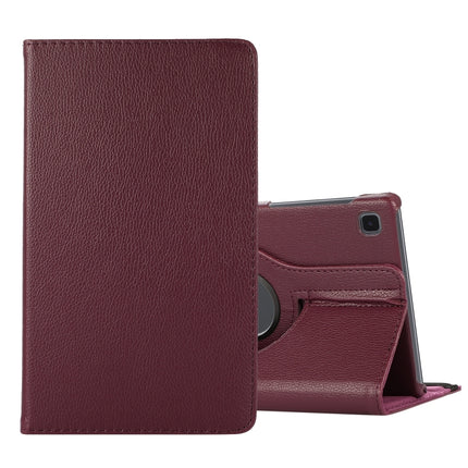 For Samsung Galaxy A7 Lite T220 360 Degree Rotation Litchi Texture Flip Leather Case with Holder(Purple)-garmade.com
