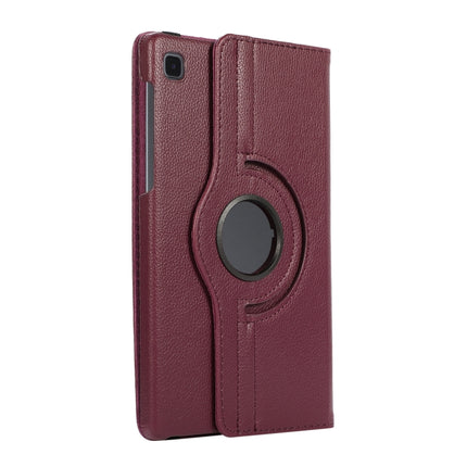 For Samsung Galaxy A7 Lite T220 360 Degree Rotation Litchi Texture Flip Leather Case with Holder(Purple)-garmade.com