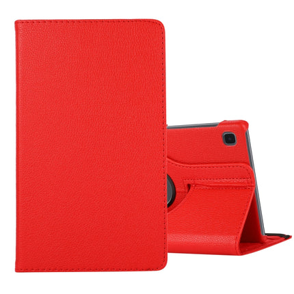 For Samsung Galaxy A7 Lite T220 360 Degree Rotation Litchi Texture Flip Leather Case with Holder(Red)-garmade.com