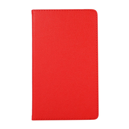 For Samsung Galaxy A7 Lite T220 360 Degree Rotation Litchi Texture Flip Leather Case with Holder(Red)-garmade.com
