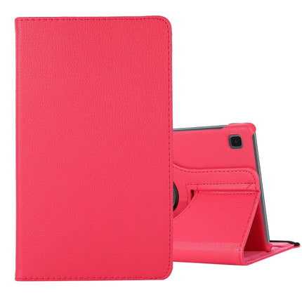 For Samsung Galaxy A7 Lite T220 360 Degree Rotation Litchi Texture Flip Leather Case with Holder(Rose Red)-garmade.com