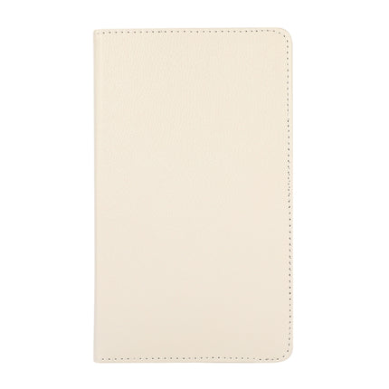 For Samsung Galaxy A7 Lite T220 360 Degree Rotation Litchi Texture Flip Leather Case with Holder(White)-garmade.com