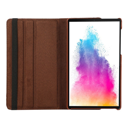 For Samsung Galaxy A7 Lite T220 360 Degree Rotation Litchi Texture Flip Leather Case with Holder(Brown)-garmade.com