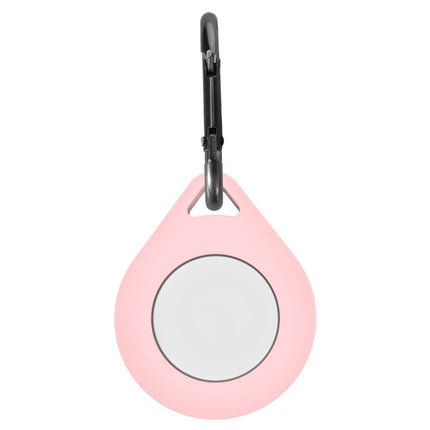 Shockproof Anti-scratch Silicone Protective Case Cover with Hang Loop For AirTag, Shape:Water Drop(Pink)-garmade.com