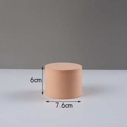 7.6 x 6cm Cylinder Geometric Cube Solid Color Photography Photo Background Table Shooting Foam Props(Flesh Color)-garmade.com