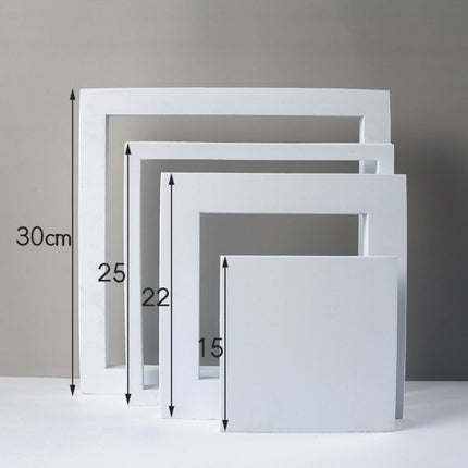 Cube Embedded Combo Kits Geometric Cube Solid Color Photography Photo Background Table Shooting Foam Props(White)-garmade.com