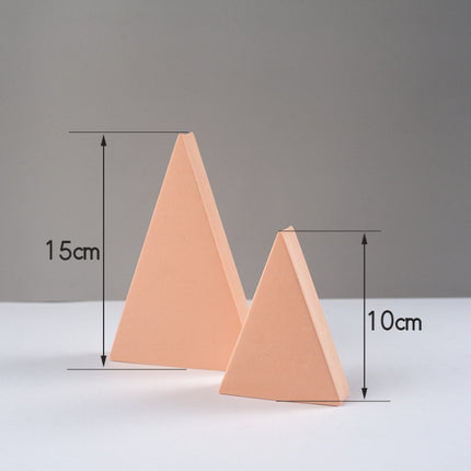 2 x Triangles Combo Kits Geometric Cube Solid Color Photography Photo Background Table Shooting Foam Props(Flesh Color)-garmade.com