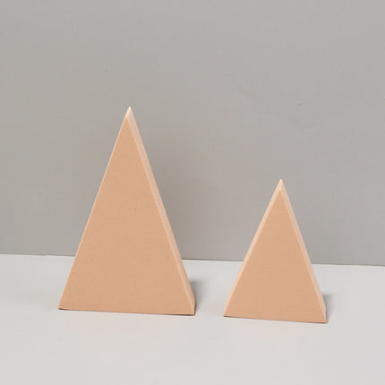 2 x Triangles Combo Kits Geometric Cube Solid Color Photography Photo Background Table Shooting Foam Props(Flesh Color)-garmade.com