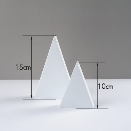 2 x Triangles Combo Kits Geometric Cube Solid Color Photography Photo Background Table Shooting Foam Props(White)-garmade.com