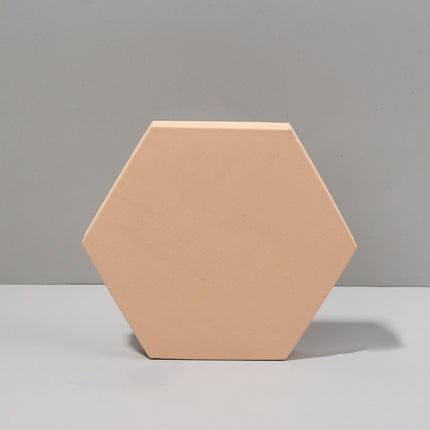 18 x 2cm Hexagon Geometric Cube Solid Color Photography Photo Background Table Shooting Foam Props(Flesh Color)-garmade.com