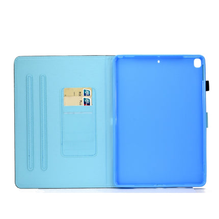 For iPad 10.2 2021 / 2020 / 2019 Colored Drawing Horizontal Flip Leather Case with Holder & Card Slots & Pen Slot & Sleep / Wake-up Function(White Cat)-garmade.com