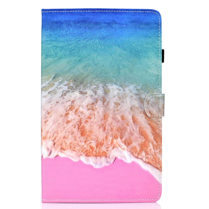 For iPad 10.2 2021 / 2020 / 2019 Colored Drawing Horizontal Flip Leather Case with Holder & Card Slots & Pen Slot & Sleep / Wake-up Function(Ocean)-garmade.com