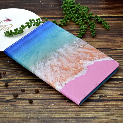 For iPad 10.2 2021 / 2020 / 2019 Colored Drawing Horizontal Flip Leather Case with Holder & Card Slots & Pen Slot & Sleep / Wake-up Function(Ocean)-garmade.com
