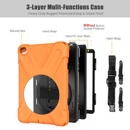 Shockproof Colorful Silicone + PC Protective Case with Holder & Shoulder Strap & Hand Strap For iPad Mini 4 / Mini (2019)(Orange)-garmade.com