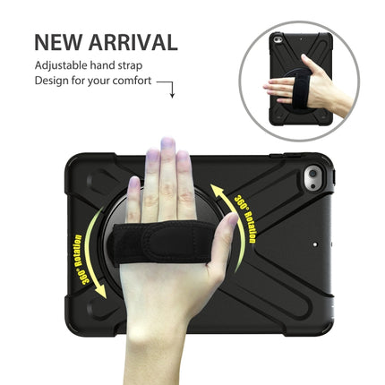 Shockproof Colorful Silicone + PC Protective Case with Holder & Shoulder Strap & Hand Strap For iPad Mini 4 / Mini (2019)(Black)-garmade.com
