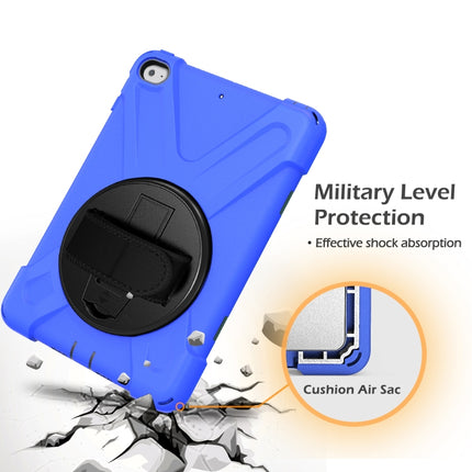 Shockproof Colorful Silicone + PC Protective Case with Holder & Shoulder Strap & Hand Strap For iPad Mini 4 / Mini (2019)(Blue)-garmade.com