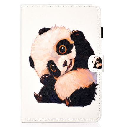 For iPad 10.2 2021 / 2020 / 2019 Colored Drawing Horizontal Flip Leather Case with Holder & Card Slots & Pen Slot & Sleep / Wake-up Function(Beckoning Panda)-garmade.com