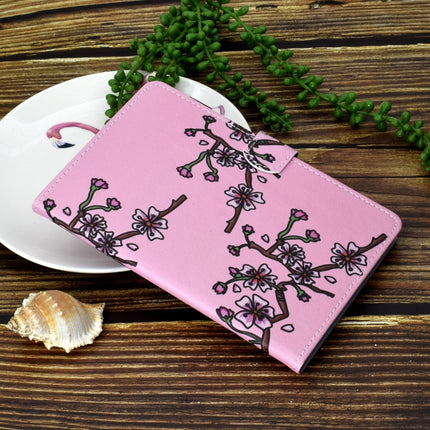 For iPad 10.2 2021 / 2020 / 2019 Colored Drawing Horizontal Flip Leather Case with Holder & Card Slots & Pen Slot & Sleep / Wake-up Function(Plum Blossom)-garmade.com