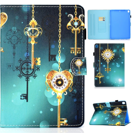 For iPad 10.2 2021 / 2020 / 2019 Colored Drawing Horizontal Flip Leather Case with Holder & Card Slots & Pen Slot & Sleep / Wake-up Function(Antique Clock)-garmade.com