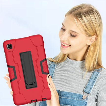 For Samsung Galaxy Tab A7 Lite T225 Contrast Color Robot Shockproof Silicone + PC Protective Case with Holder(Red + Black)-garmade.com