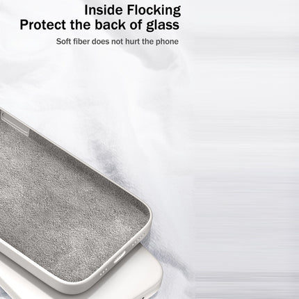 For Samsung Galaxy S21 Ultra 5G Solid Color Imitation Liquid Silicone Straight Edge Dropproof Full Coverage Protective Case(White)-garmade.com