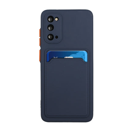 For Samsung Galaxy S20 Card Slot Design Shockproof TPU Protective Case(Dark Blue)-garmade.com