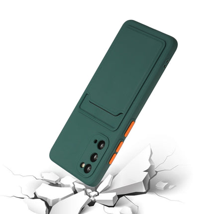 For Samsung Galaxy S20 Card Slot Design Shockproof TPU Protective Case(Dark Green)-garmade.com
