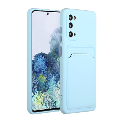 For Samsung Galaxy S20 Card Slot Design Shockproof TPU Protective Case(Sky Blue)-garmade.com