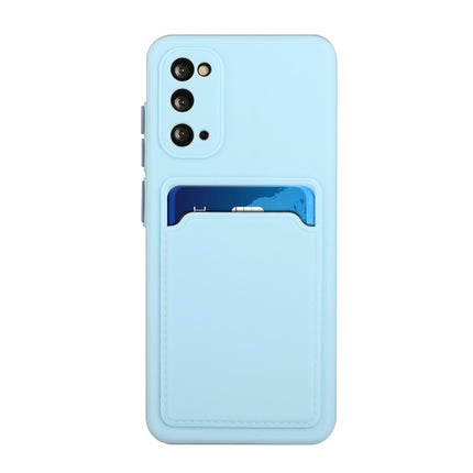 For Samsung Galaxy S20 Card Slot Design Shockproof TPU Protective Case(Sky Blue)-garmade.com