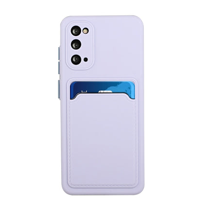 For Samsung Galaxy S20 Card Slot Design Shockproof TPU Protective Case(Purple)-garmade.com