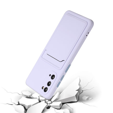 For Samsung Galaxy S20 Card Slot Design Shockproof TPU Protective Case(Purple)-garmade.com