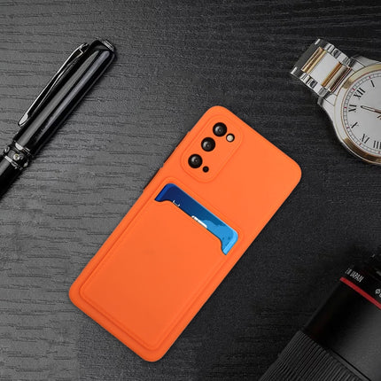 For Samsung Galaxy S20 Card Slot Design Shockproof TPU Protective Case(Orange)-garmade.com