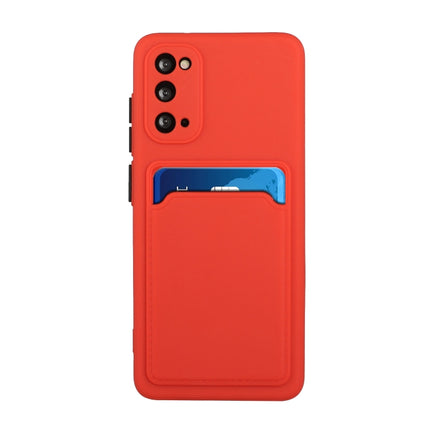 For Samsung Galaxy S20 Card Slot Design Shockproof TPU Protective Case(Red)-garmade.com