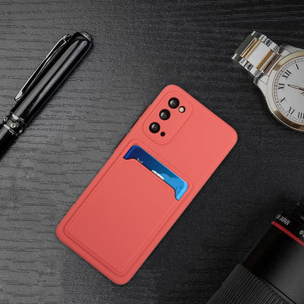 For Samsung Galaxy S20 Card Slot Design Shockproof TPU Protective Case(Plum Red)-garmade.com