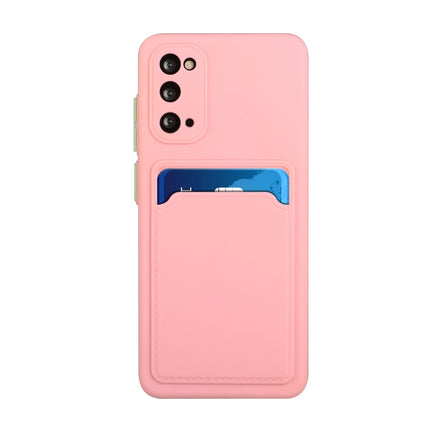 For Samsung Galaxy S20 Card Slot Design Shockproof TPU Protective Case(Pink)-garmade.com