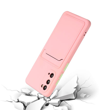 For Samsung Galaxy S20 Card Slot Design Shockproof TPU Protective Case(Pink)-garmade.com