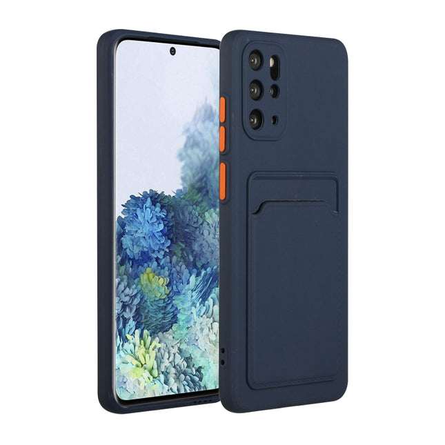 For Samsung Galaxy S20+ Card Slot Design Shockproof TPU Protective Case(Dark Blue)-garmade.com