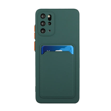 For Samsung Galaxy S20+ Card Slot Design Shockproof TPU Protective Case(Dark Green)-garmade.com