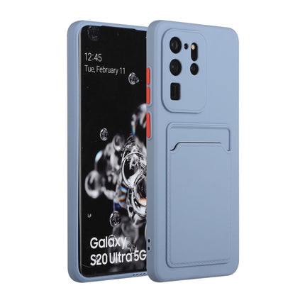 For Samsung Galaxy S20 Ultra Card Slot Design Shockproof TPU Protective Case(Gray)-garmade.com