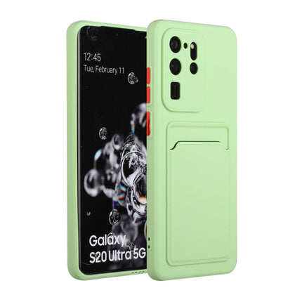 For Samsung Galaxy S20 Ultra Card Slot Design Shockproof TPU Protective Case(Green)-garmade.com