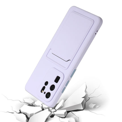 For Samsung Galaxy S20 Ultra Card Slot Design Shockproof TPU Protective Case(Purple)-garmade.com