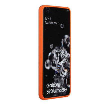 For Samsung Galaxy S20 Ultra Card Slot Design Shockproof TPU Protective Case(Orange)-garmade.com