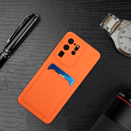 For Samsung Galaxy S20 Ultra Card Slot Design Shockproof TPU Protective Case(Orange)-garmade.com